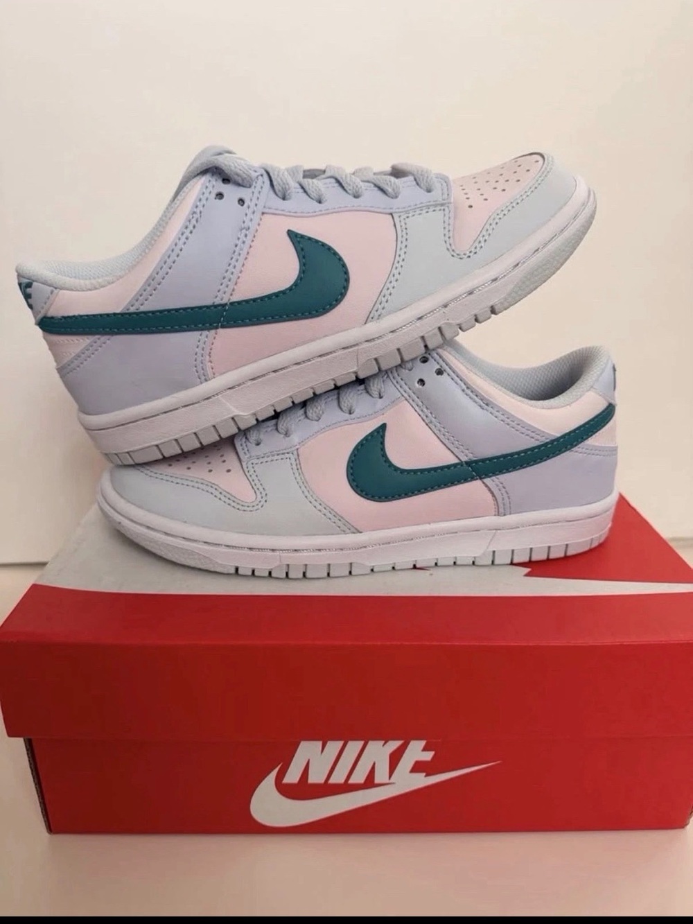 Nike Dunk Low GS Football Grey Mineral Teal Pastel 3.5Y / Women’s 5 w/ Box